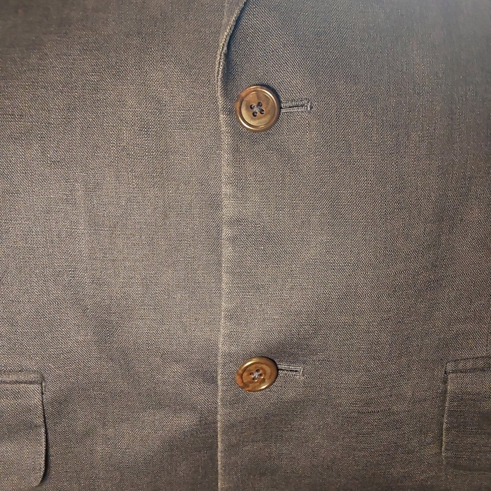 Michael Kors Men's Navy Blue Linen 40R Blazer Jacket - Picture 9 of 10
